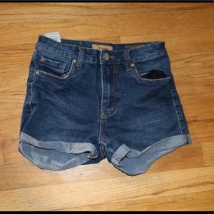 Blue jean shorts high waisted